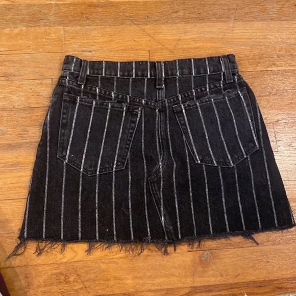 Reformation black/white striped denim skirt - Picture 2 of 2